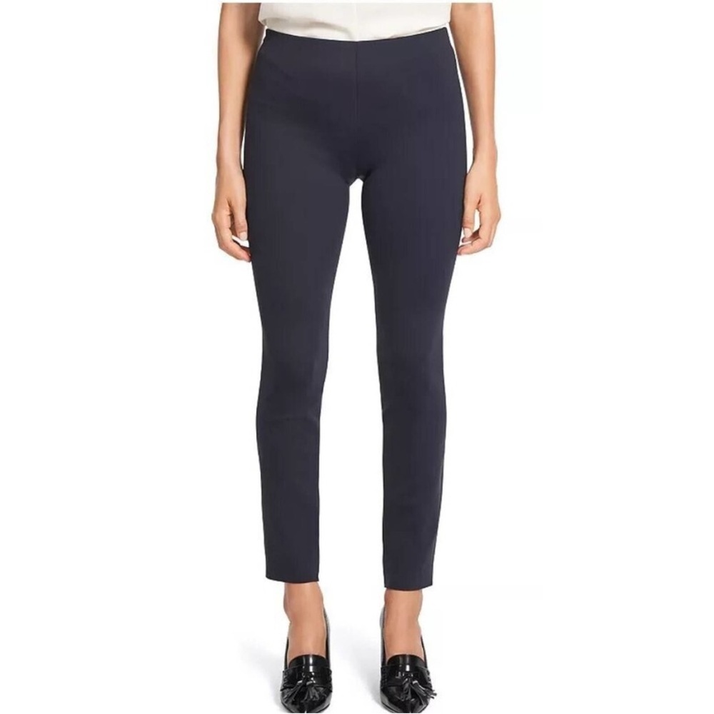 Theory Legging Pants Womens Navy 8 Scuba High-Rise Cropped Pull-on Style